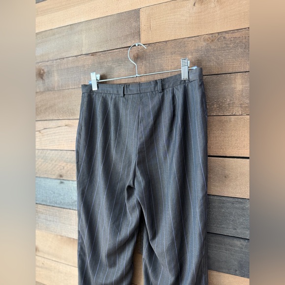 Vintage 90s Brown Pinstripe Trousers Zanella Made In Italy - Picture 9 of 12